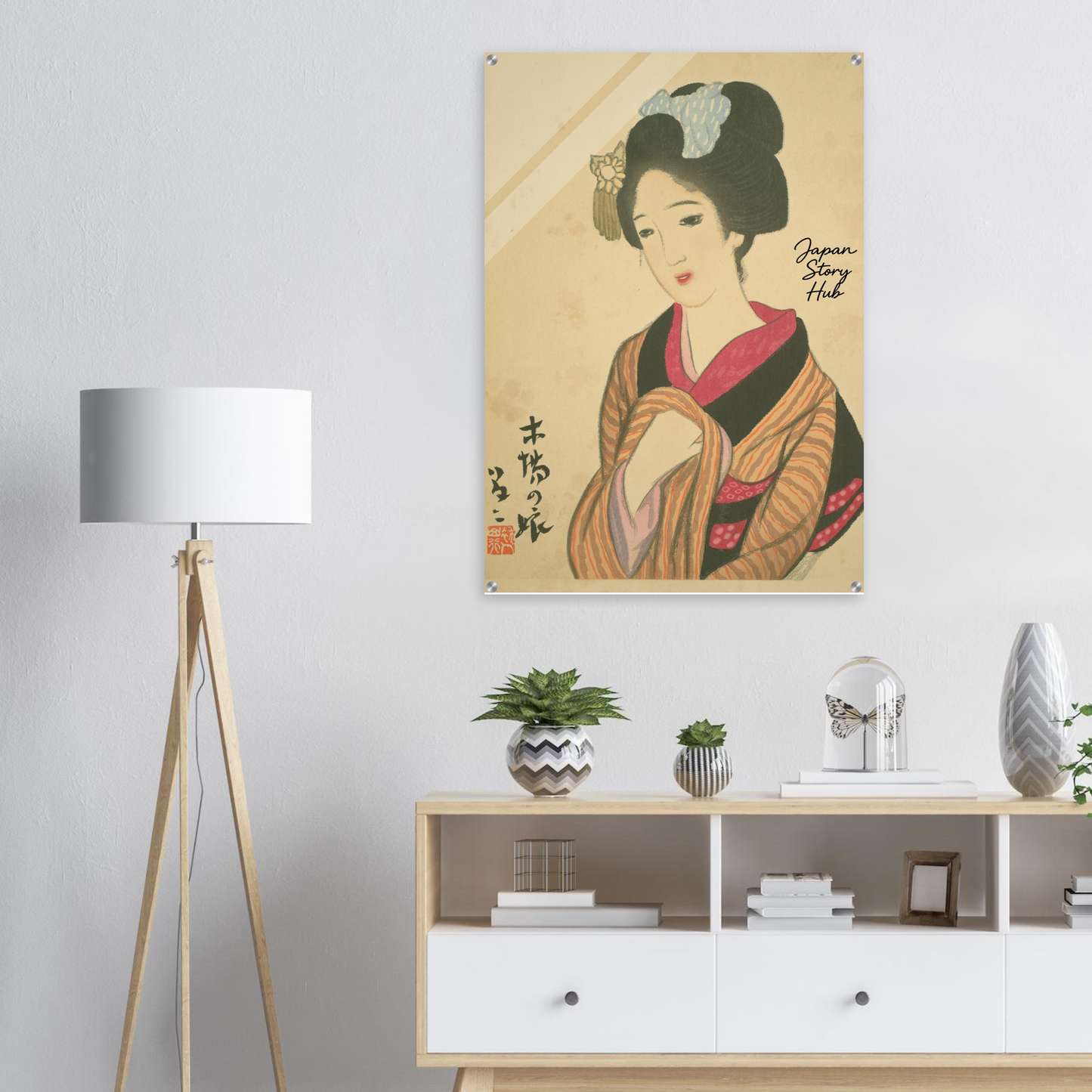 Takehisa Yumeji "Kiba no Musume" Acrylic Wall Art