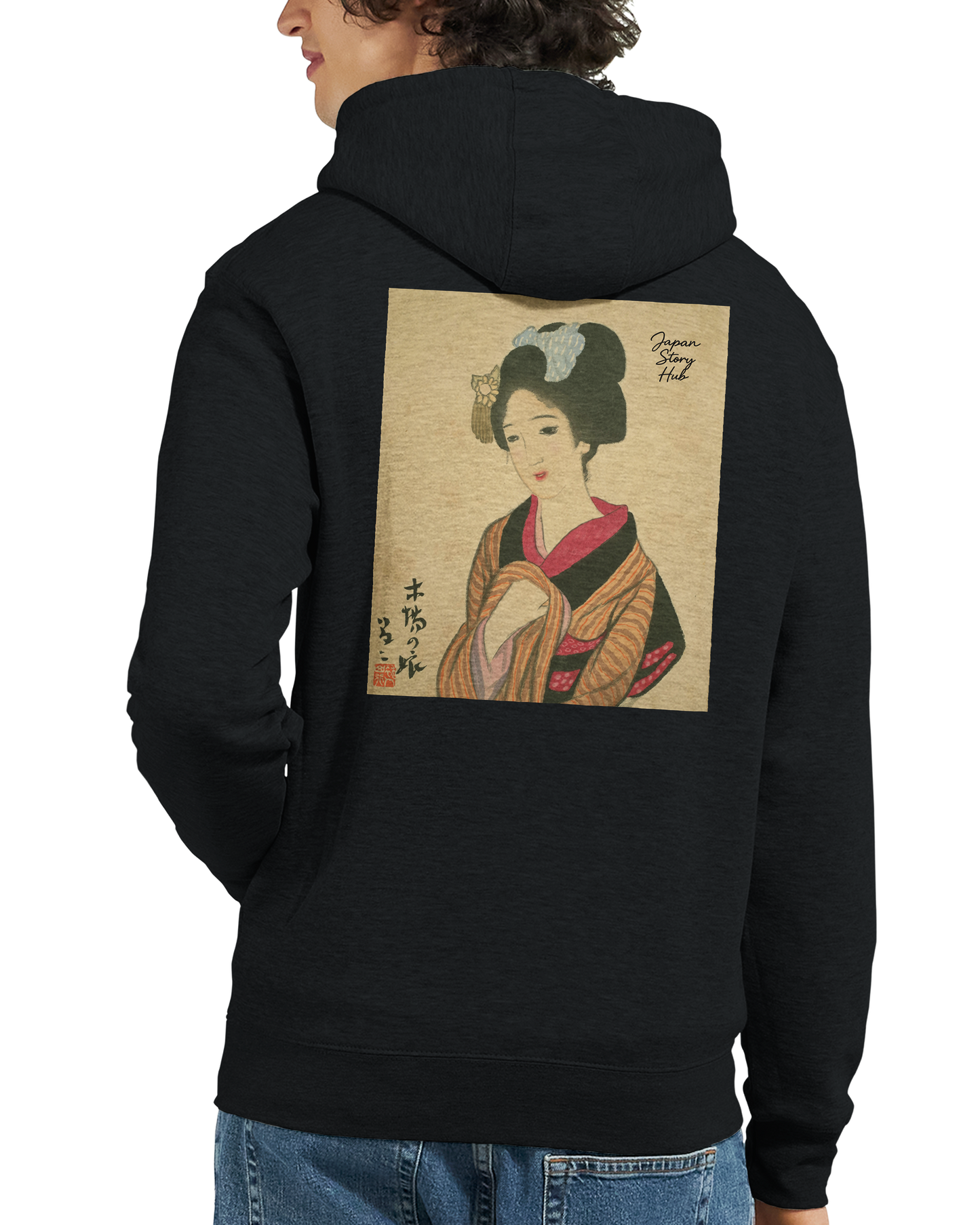 Takehisa Yumeji "Kiba no Musume", Premium Unisex Zip Hoodies