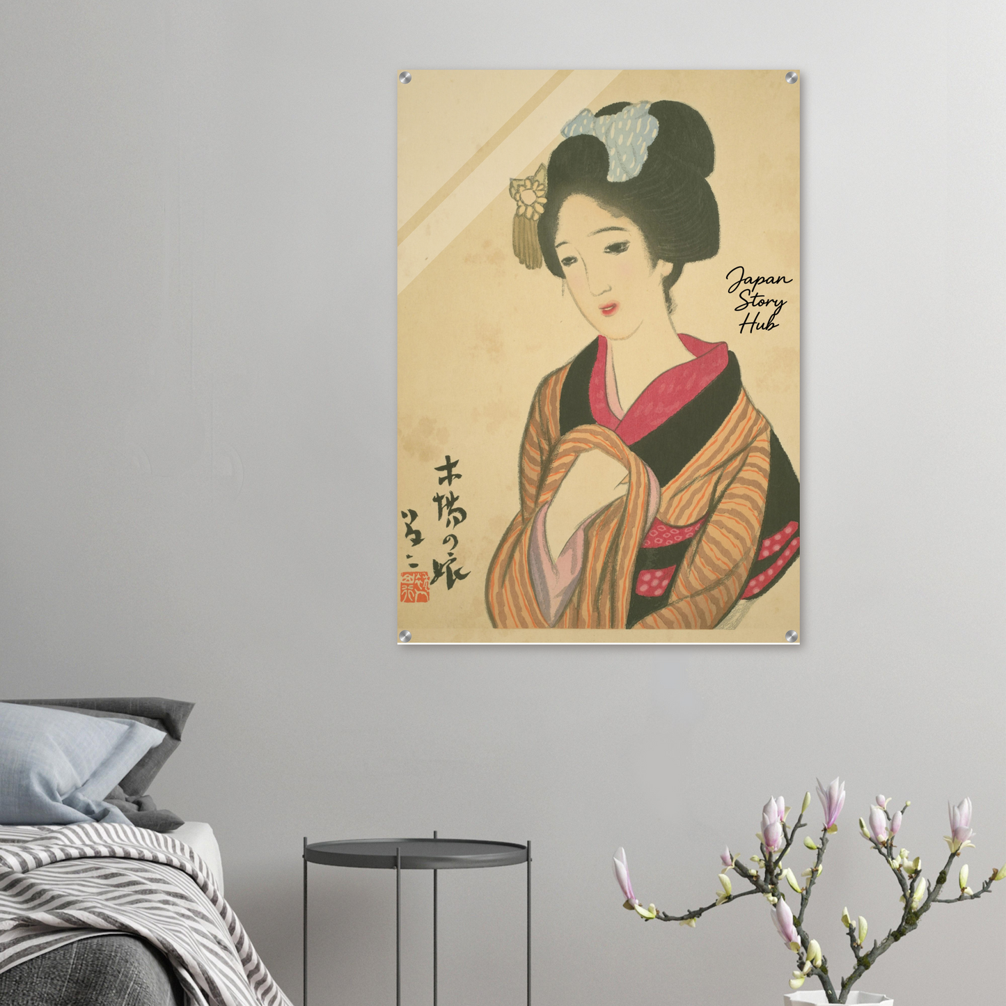 Takehisa Yumeji "Kiba no Musume" Acrylic Wall Art