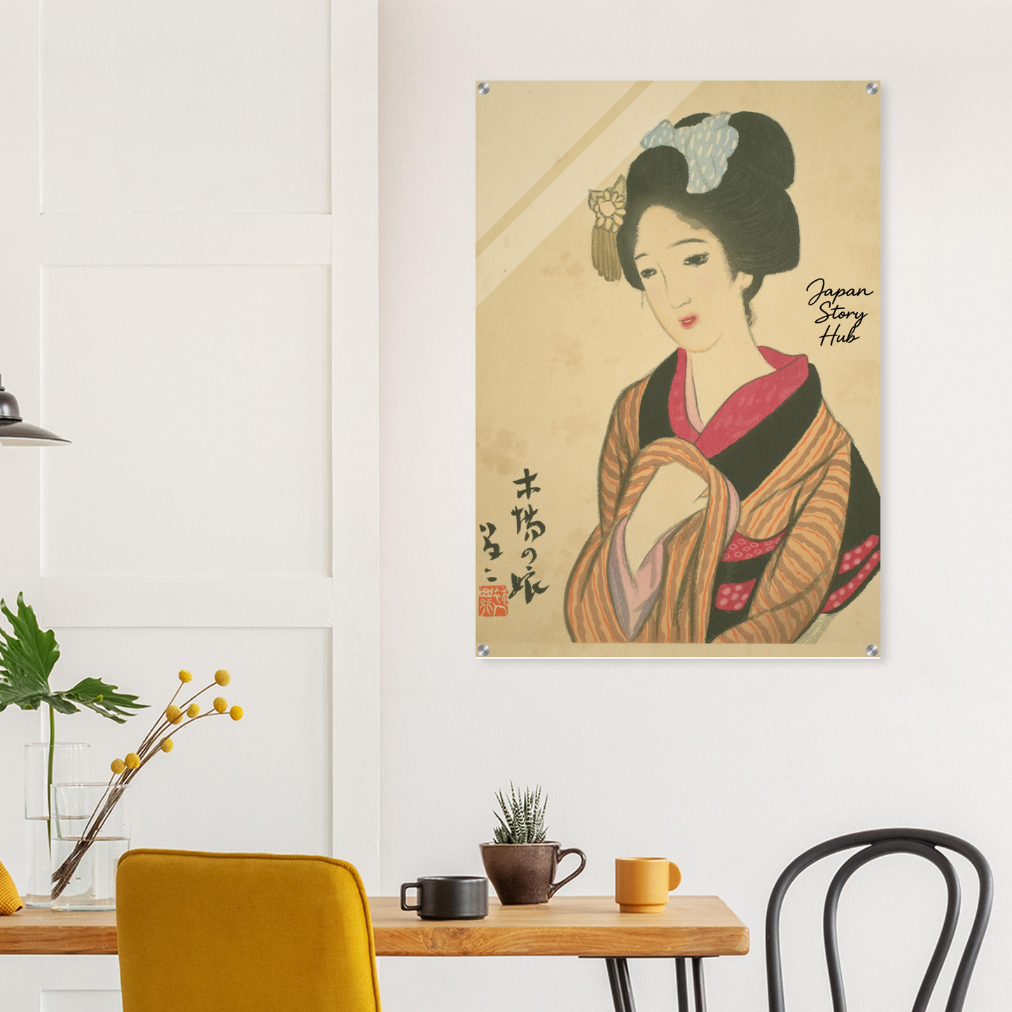 Takehisa Yumeji "Kiba no Musume" Acrylic Wall Art